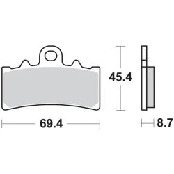 Pastilla de freno SBS 877-DC DUAL CARBON ref 877-DC 2