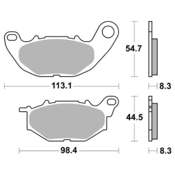 Pastillas de freno SBS P931-DC DUAL CARBÓN REF P931-DC 2