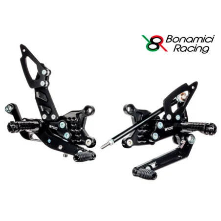 Estriberas BONAMICI RACING + Kit de luces Aprilia RSV4 RF/Tuono V4 RF 2017-2023 cambio INVERTIDO