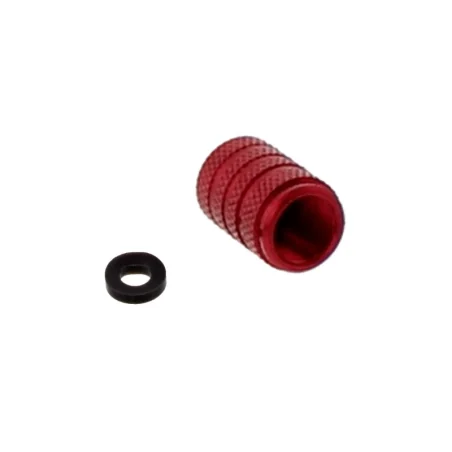 Tapón de válvula alu rojo