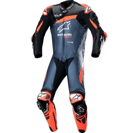 MONO ALPINESTARS GP PLUS V4 PROFESSIONAL BLACK / RED FLUO / DARK BLUE