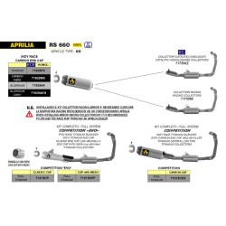 KOMPLETTER WETTBEWERB EVO TITAN AUSPUFF APRILIA RS 660 2020-2022 2