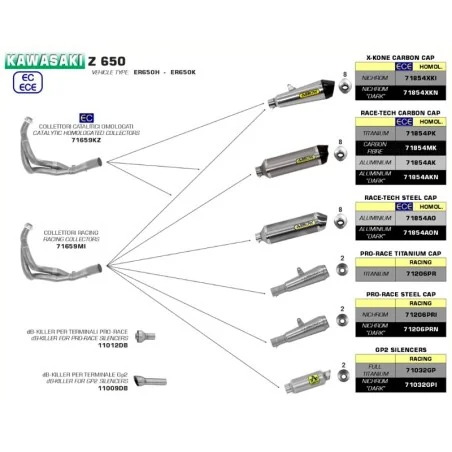 DB-KILLER ARROW PARA SILENCIOSO GP2 PARA KAWASAKI, APRILIA, YAMAHA