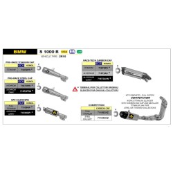 copy of ARROW TITANIUM "TRACK" SCHALLDÄMPFER EURO 5 ZUGELASSEN BMW S 1000 RR / R 2021-2022 2