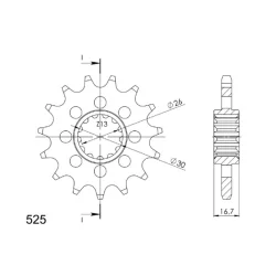 PIÑON SUPERSPROX HONDA 525 CST1370 2