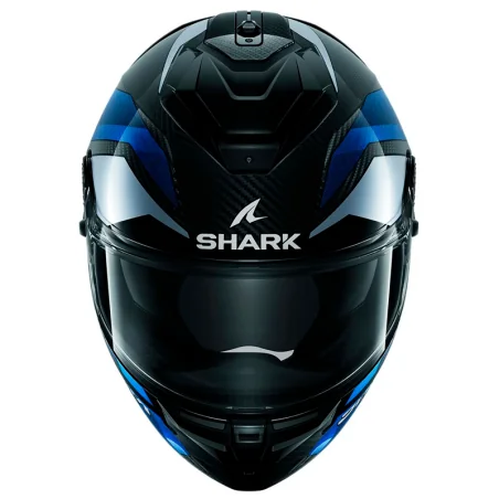 CASCO SHARK SPARTAN GT PRO CARBON RITMO CARBON / BLUE / CHROM