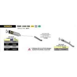 copy of ARROW TITANIUM "TRACK" SCHALLDÄMPFER EURO 5 ZUGELASSEN BMW S 1000 RR / R 2021-2022 2