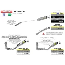 ESCAPE COMPLETO ARROW COMPETICION NO HOMOLOGADO EN TITANIO HONDA CBR 1000 RR 17-19 2