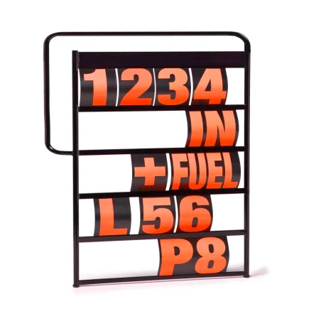 ZEITTAFEL + ABDECKUNG + FLUORROTES ZAHLEN-KIT 150X75