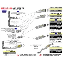 CONECTOR CATALITICO HOMOLOGADO ARROW PARA COLECTORES ORIGINALES PARA HONDA CBR 1000 RR 08-13 2