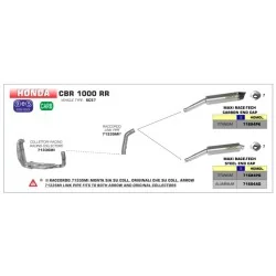 COLECTORES ARROW NO HOMOLOGADOS PARA HONDA CBR 1000 RR 04-07 2