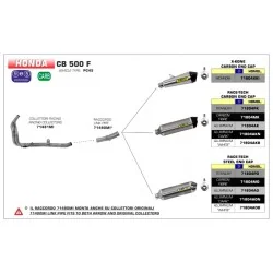 ESCAPE ARROW RACE-TECH ALUMINIO DARK HOMOLOGADO PARA HONDA CB 500 F 19-20 / HONDA CBR 500 R 19-20 2