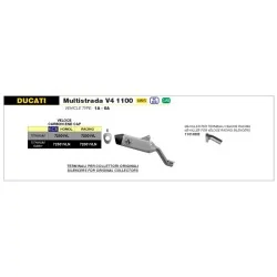 ESCAPE ARROW VELOCE HOMOLOGADO EN TITANIO NEGRO PARA DUCATI MULTISTRADA V4 / S / S SPORT 21-23 2
