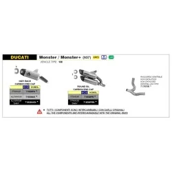ESCAPE ARROW INDY RACE HOMOLOGADO EN ALUMINIO PARA DUCATI MONSTER 937 21-23 2