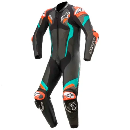 MONO ALPINESTARS ATEM V4 PROFESSIONAL BLACK / PETROL / RED FLUO