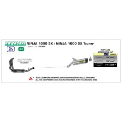 ESCAPE ARROW INDY RACE HOMOLOGADO EN TITANIO PARA KAWASAKI NINJA 1000 SX 20-23 2