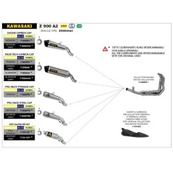 ESCAPE ARROW RACE-TECH HOMOLOGADO EN ALUMINIO PARA KAWASAKI Z900 17-19 / KAWASAKI Z900 A2 17-23 2