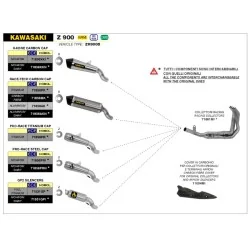 COLECTORES ARROW NO HOMOLOGADOS EN ACERO INOX. PARA KAWASAKI Z900 17-19 2