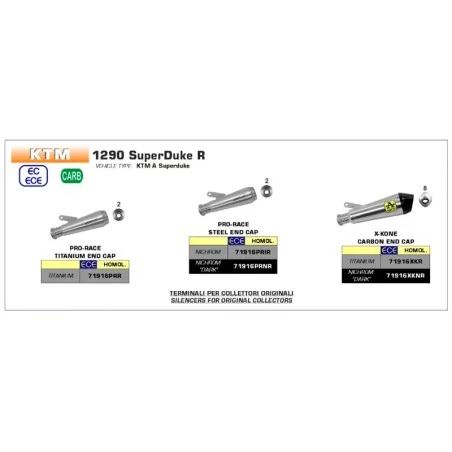 ESCAPE ARROW X-KONE HOMOLOGADO EN TITANIO PARA KTM 1290 SUPERDUKE / R 20-23