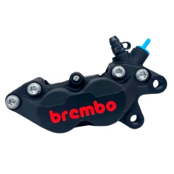 PINZA DE FRENO DELANTERA DERECHA NEGRA BREMBO RACING LOGO ROJO P4-40C REF 20516588