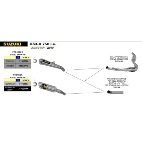 ESCAPE ARROW THUNDER HOMOLOGADO EN ALUMINIO PARA SUZUKI GSX-R 600/750 06-07