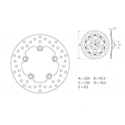 Brembo Bremsscheibe hinten 68B40728 2
