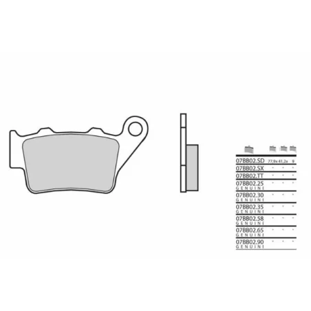 Pastillas de freno trasera BREMBO 07BB02SP