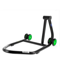 Caballete monobrazo derecho BIHR Home Track color negro mate y ruedas verdes REF 3032114