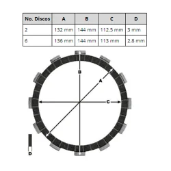 Kit Discos Embrague TRW MCC343-10 2