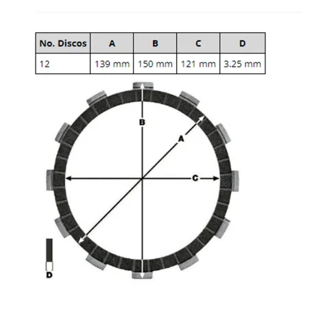 Kit Discos Embrague TRW MCC225-12