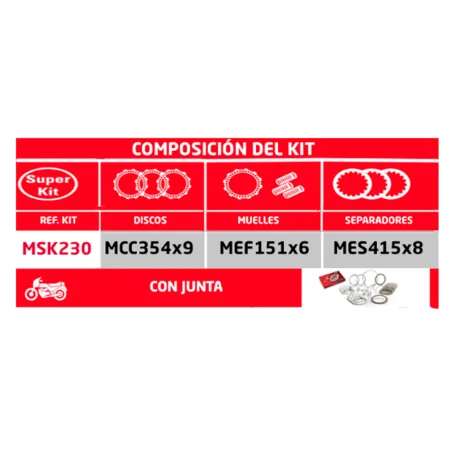 KIT DISCOS + SEPARADORES + MUELLES + JUNTA (SUPERKIT) TRW REF MSK247