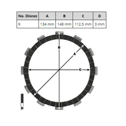 Kit Discos Embrague TRW MCC442-9 2