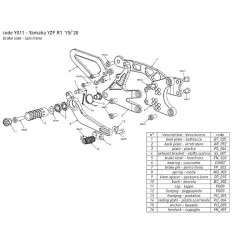 BONAMICI RACING Fußrasten für YAMAHA YZF-R1/M 2015-2022 2