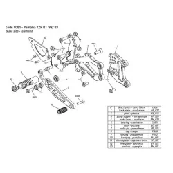 Estriberas BONAMICI RACING para YAMAHA YZF R1 1998-2003 2