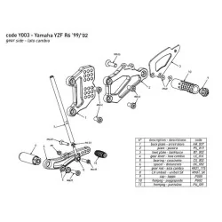 copy of BONAMICI RACING Fußrasten für YAMAHA YZF-R1/M 2015-2022 2