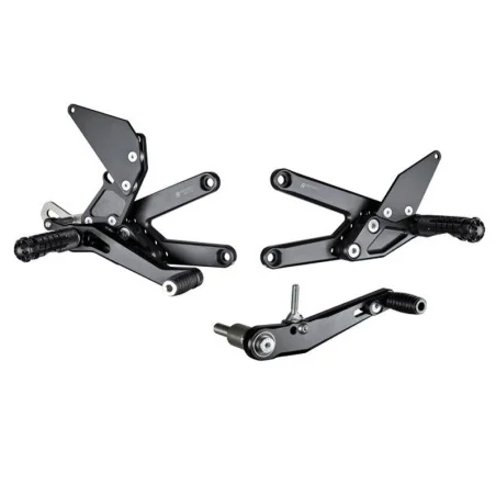 Estriberas BONAMICI RACING para TRIUMPH DAYTONA 675 PARA QUICKSHIFTER Y CAMBIO INVERTIDO 2013-2017