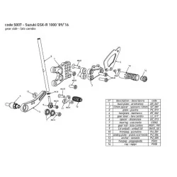 copy of BONAMICI RACING Fußrasten für YAMAHA YZF-R1/M 2015-2022 2