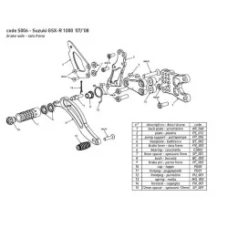 BONAMICI RACING Estriberas para SUZUKI GSX-R 1000 2007-2008 2