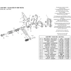 Estriberas BONAMICI RACING para SUZUKI GSX-R 1000 2005-2006 2