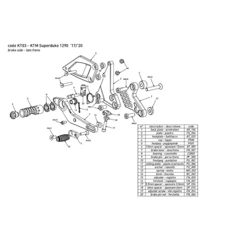 copy of BONAMICI RACING Fußrasten für YAMAHA YZF-R1/M 2015-2022