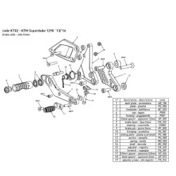 Estriberas BONAMICI RACING para KTM SUPER DUKE 1290 2013-2016 2
