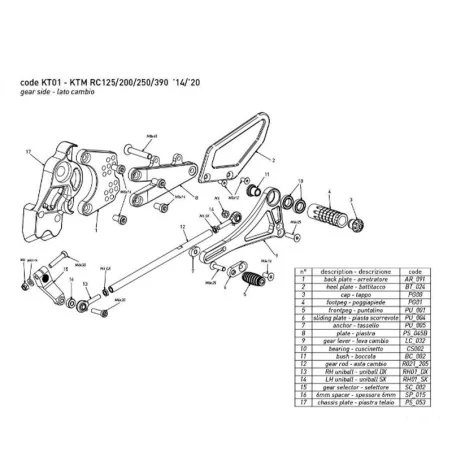 copy of BONAMICI RACING Fußrasten für YAMAHA YZF-R1/M 2015-2022
