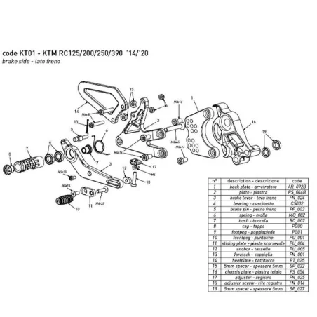 copy of BONAMICI RACING Fußrasten für YAMAHA YZF-R1/M 2015-2022