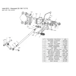 Estriberas BONAMICI RACING para KAWASAKI ZX-10R 2011-2015 2