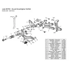Estriberas BONAMICI RACING para DUCATI STREETFIGHTER V4 / S 2020-2022 2