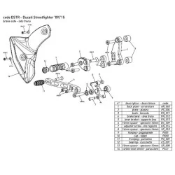 Estriberas BONAMICI RACING para DUCATI STREETFIGHTER 2009-2015 2