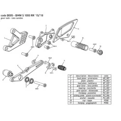 copy of BONAMICI RACING Fußrasten für BMW S 1000 RR 2019-2021 2