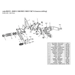 BONAMICI RACING Fußrasten für BMW 2