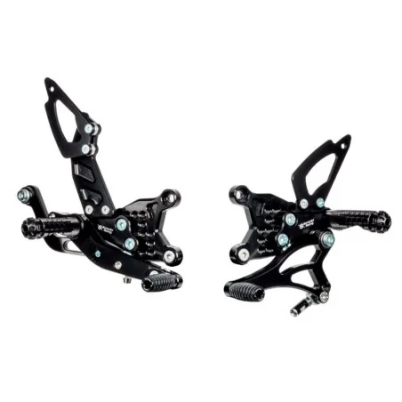 Estriberas BONAMICI RACING + Kit de luces Aprilia RSV4 RF/Tuono V4 RF 2017-2023 cambio NORMAL