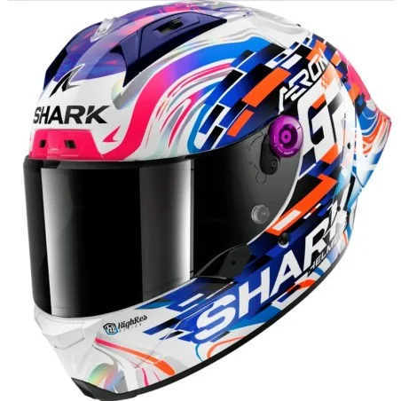 copy of HELM SHARK RACE-R PRO CARBON REPLIK LORENZO 2019 CARBON / BLAU / ROT